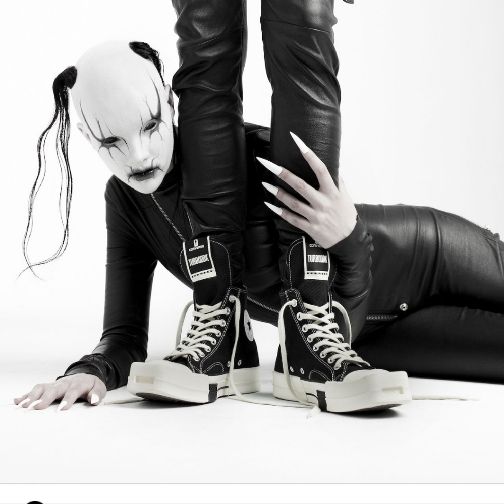 Rick Owens X Converse Turbodrk Hi Black/White